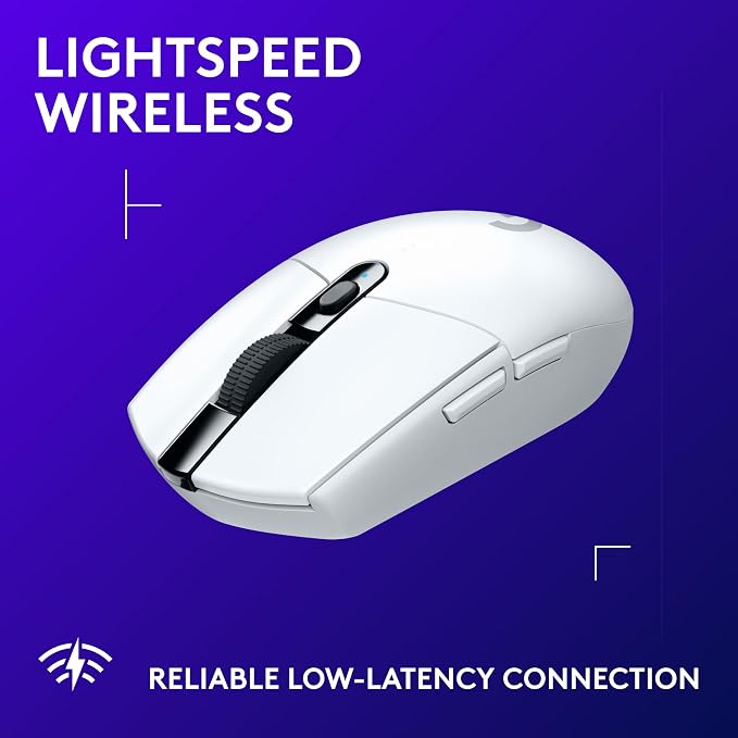 Logitech G305 Lightspeed Wireless Gaming Mouse - White | 12,000 DPI, Lightweight, 6 Programmable Buttons, 250h Battery, On-Board Memory, Compatible with PC and Mac