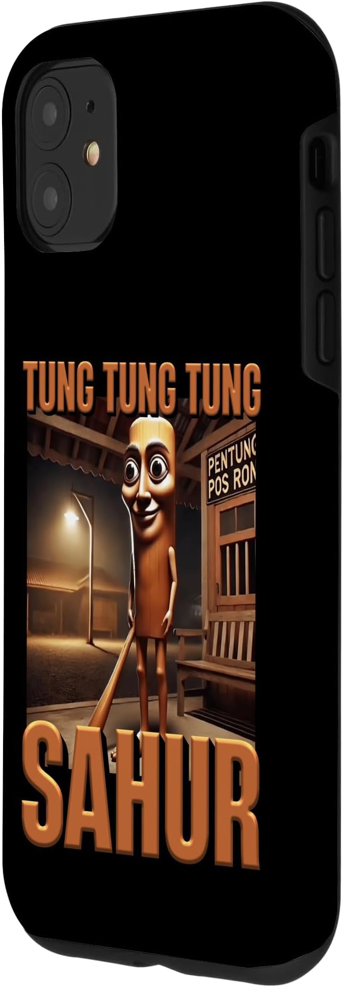 Internet Hilarious Meme AI Character Tung Tung Tung Sahur Case for iPhone 11