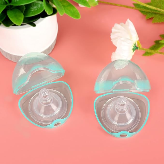 Accmor Pacifier Case, Pacifier Holder Case, Pacifier Container for Travel, BPA Free,Transparent Green, 4 Pack