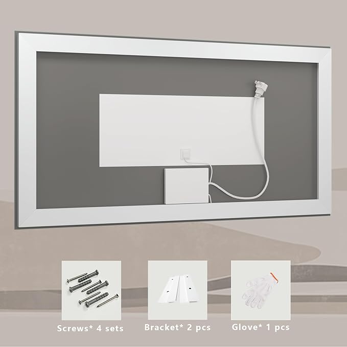 LED Bathroom Mirror for Wall 84x 40, Extra Large Lighted Vanity Mirror with Lights, Dimmable, Anti-Fog, Shatter-Proof, ETL Listed (Front + Backlit)