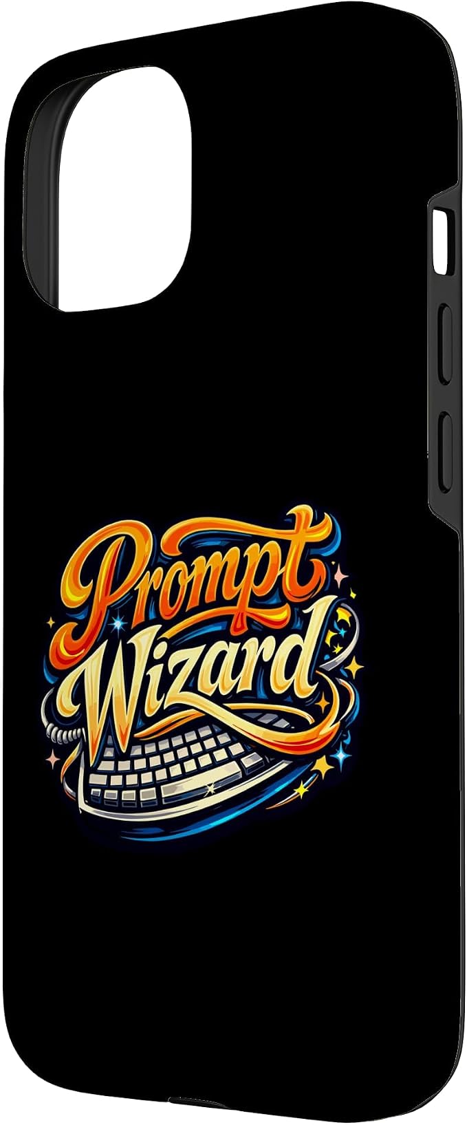 Prompt Wizard AI Retro Keyboard Case for iPhone 15