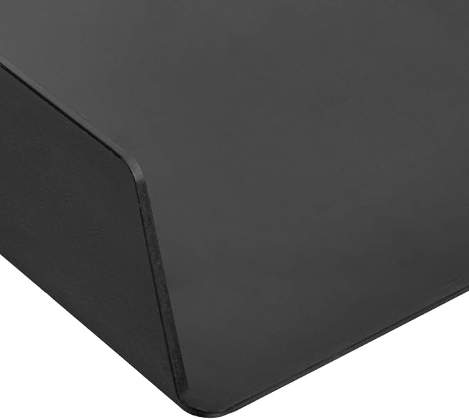 Amazon Basics Rectangular Plastic Desk Organizer, letter size Tray, 2-Pack, 9.7 x 2.2 x 13 inches, Black