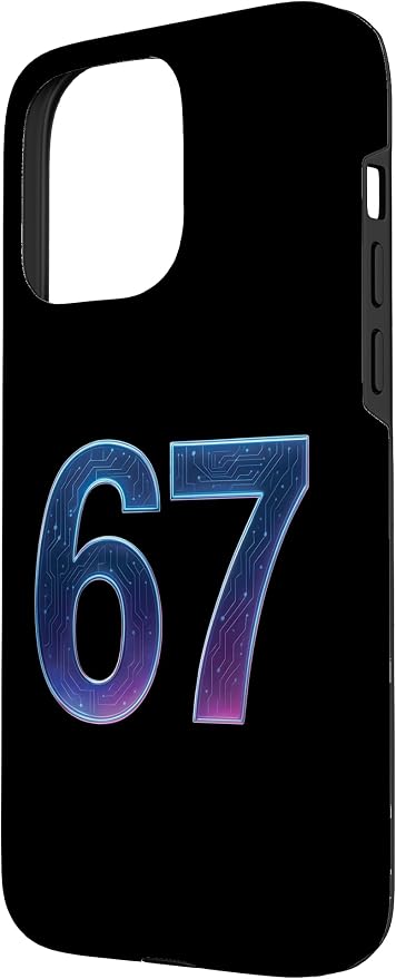 67 Meme Ai Quantum Number 67th Six Seven Tech Digital Future Case for iPhone 15 Pro Max