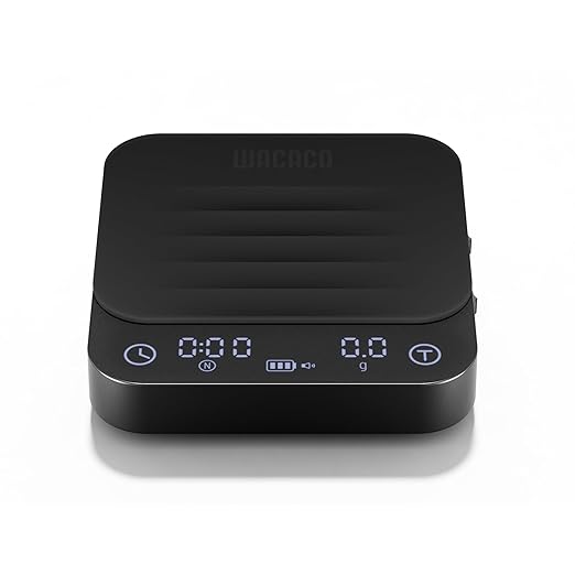 WACACO Exagram Pro Coffee Scale with Timer, Smart Espresso Scale with Carrying Box, Automatic Timing Rechargeable Mini Digital Coffee Weight Scales Gram&Ounce&Milliliter, Food Kitchen Scale, Black