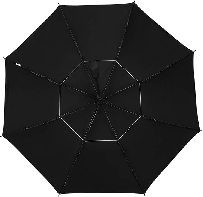 ZEKAR 62" & 68" Windproof Large Vented Canopy Golf Umbrella, UPF 50+ Patio Umbrella | Sun UV Protection | Keep You Cool (Silver, 68")