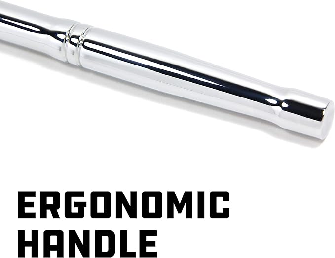 Powerbuilt 1/2" Drive Flex Handle, 24 Inches Long Extension Breaker Bar, Chrome Vanadium Steel Made - 640854