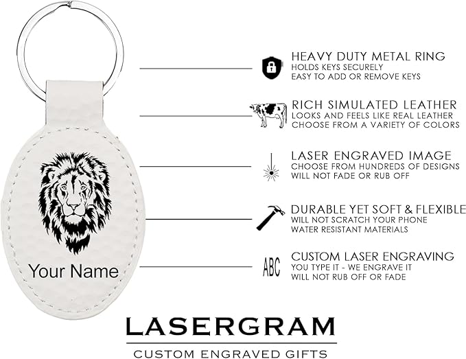 LaserGram Oval Keychain, Water Polo, Personalized Engraving Included