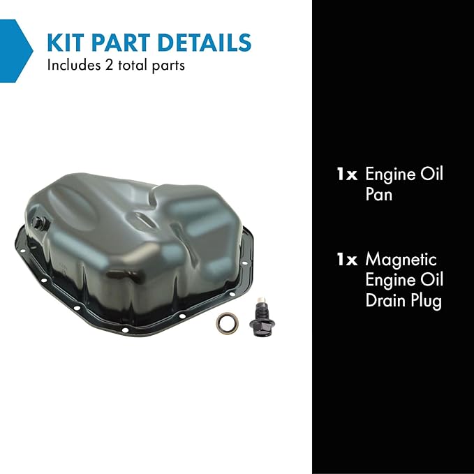 TRQ Engine Oil Pan Compatible with 2013-2017 Lexus ES300h 2015-2017 NX300h Toyota Avalon 2010-2017 Camry 2009-2017 Highlander 2011-2012 Sienna 2009-2015 Venza