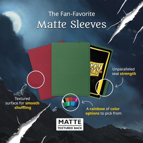 Dragon Shield | Matte Card Sleeves - 100 CT Standard Size | Smooth & Durable TCG Protection | Amber