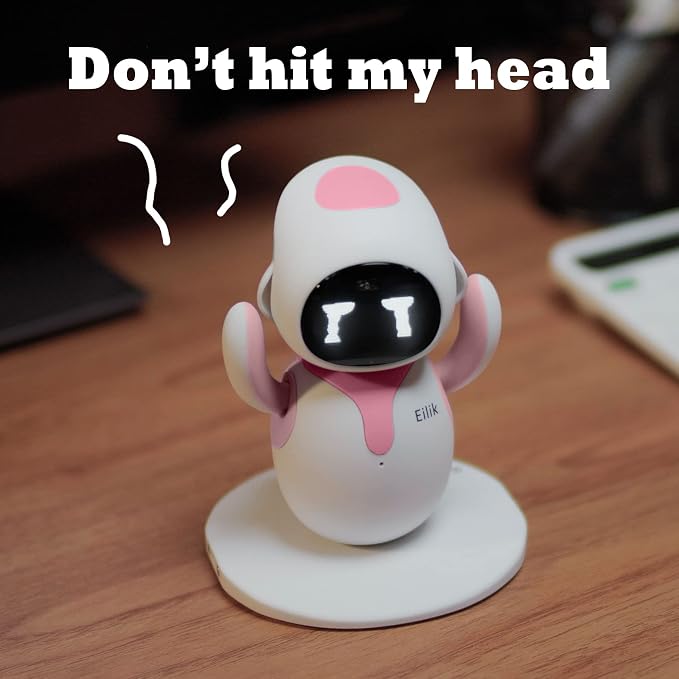 ENERGIZE LAB Eilik –Your Desktop Companion Full of Personality with Expressive Animations & Reactions, Touch-Responsive Play, Mini Games, Robot for Adults & Kids