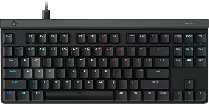Logitech G515 TKL Rapid Wired Gaming Keyboard (Hall-Effect) - Black | Fully customizable, analog switches, rapid trigger, ultra-slim, USB-A port connection