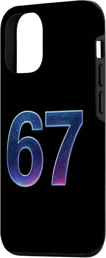 67 Meme Ai Quantum Number 67th Six Seven Tech Digital Future Case for iPhone 12/12 Pro