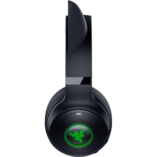 Razer Kraken Kitty V2 BT Wireless RGB Headset, Black | Chroma RGB Kitty Ears & Earcups, Bluetooth 5.2, 40 mm Drivers, Noise-cancelling Mics, Lightweight, USB-C, 40 Hr Battery