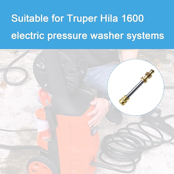 1/4 Inch Quick Connector Pressure Washer Adapter with 5 Color Spray Nozzles, Compatible with Sun Joe SPX200 SPX201E SPX1500 SPX4003 SPX2500 SPX2598 SPX6000 SPX205E-MAX, Suitable for Truper Hila 1600