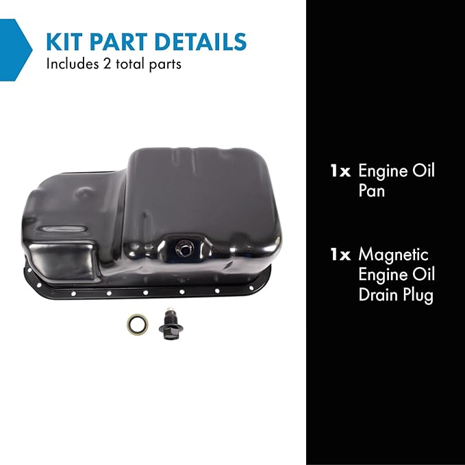 TRQ Engine Oil Pan Compatible with 1988-1995 Honda Civic 1993-1995 Civic del Sol 1988-1991 CRX