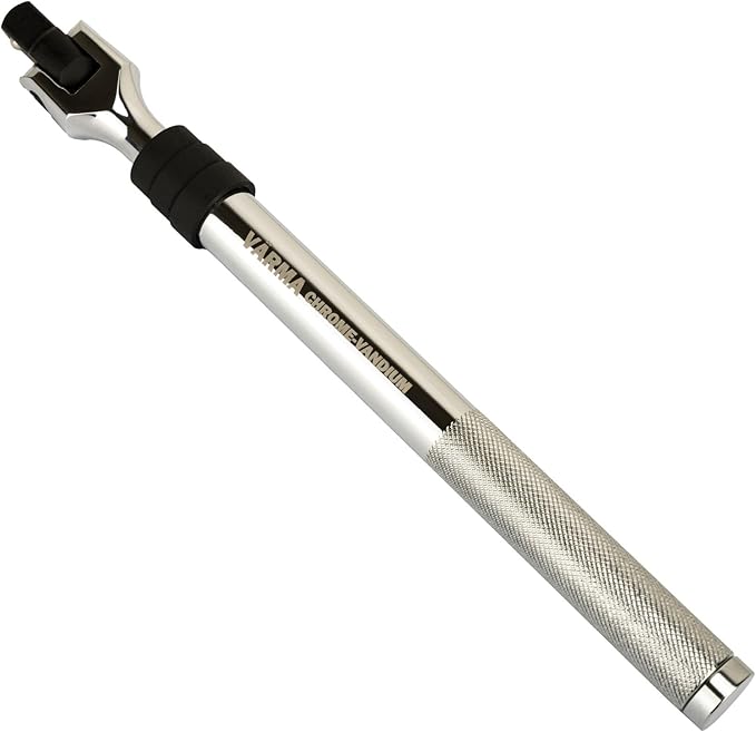 3/8" Drive Breaker Bar – 8.5–12.5" 4-Stage Extendable Handle, 180° Flex Head, Chrome Vanadium, High Torque