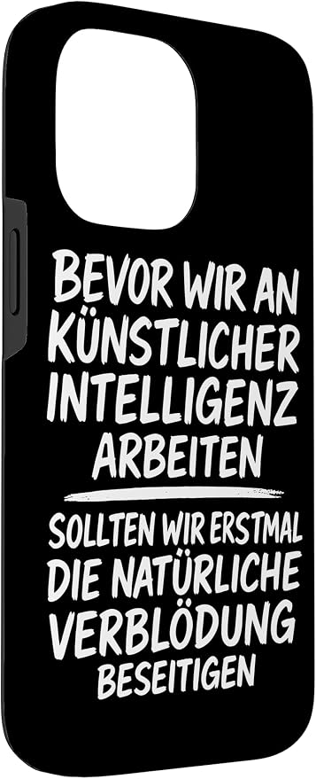 Fix Stupidity First ��� AI Can Wait Case for iPhone 14 Pro Max