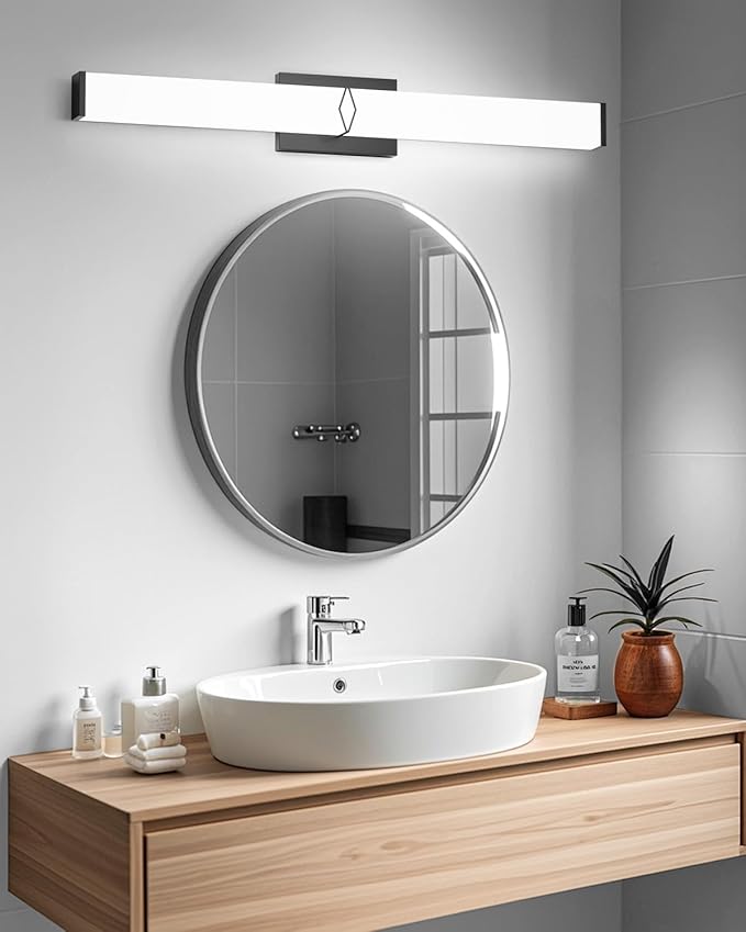 Bathroom Light Fixtures,Modern Bathroom Vanity Light,40inch Dimmable 40W 3600lm Black LED Vanity Lights Bar Over Mirror,5700K LED Lighting Fixture,ETL Certified
