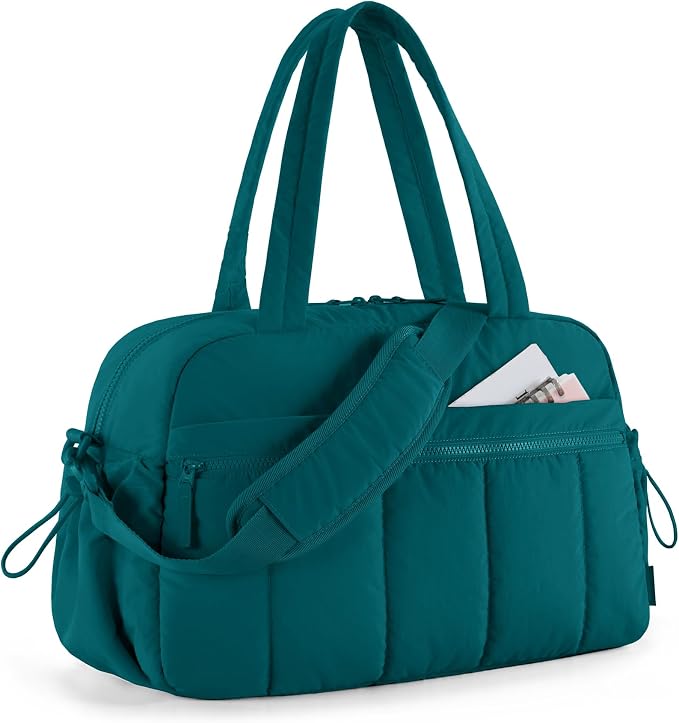 BAGSMART Duffle Bag for Travel, Gym Bag for Women, Weekender Carry on Bag | PVC Wet Pocket, Airline Approved Personal Carry-on Size, Fits Under-seat, One Bag for Gym, Travel, Hospital, Overnight