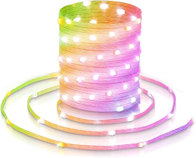 Color Changing Christmas String Lights, 33ft 100 LED Twinkle Fairy Lights String Waterproof, 200+ Scene Modes, Smart App & Remote for Indoor Outdoor Christmas Tree Party Bedroom Patio Decor