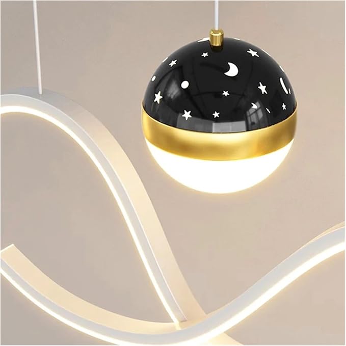 Modern Dining Room Lamparas Decoracion Smart Pendant Lights Decoration Chandeliers Compatible with Dining Room,for Living Room,Bianco
