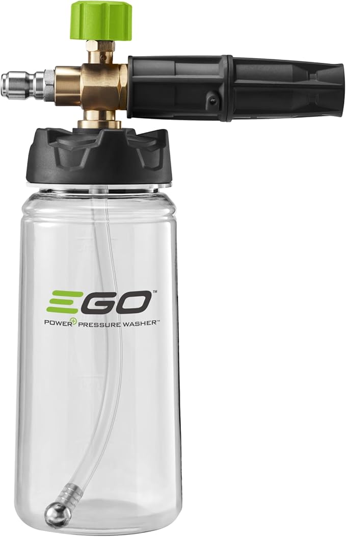 EGO Power+ Premium Brass Foam Cannon with Foam Control Knob and Nozzle Adjustment, Compatible with 3200PSI Pressure Washer HPW3200/HPW3204-2 - AFC3200