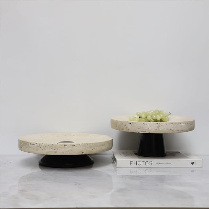 Modern Style Marble Tray Organizer - Modern Stone Decoration for Living Room, Dining Table, Office - Stylish Key and Jewelry Holder(Beige8)