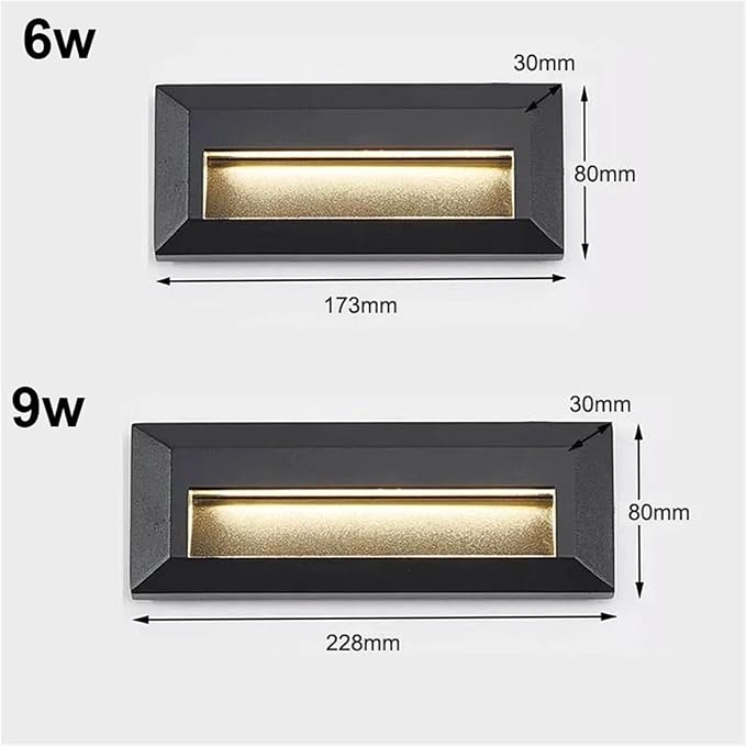 IP65 Surface Mounted Stair Deck Light Foot Light Waterproof Wall Light Indoor and Outdoor Garden Corridor(Nature White 4000k,6w DC12v)