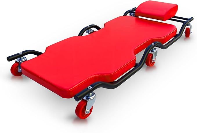BESTOOL 44'' Heavy-Duty Creepers Automotive with 6 Sturdy Casters- Sturdy and dDurable, Metal Frame car Creeper
