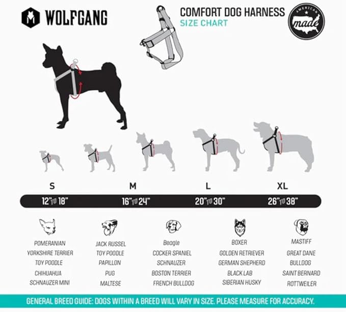 Wolfgang Heavy Duty Adjustable Dog Harness, Pull-Tested to Over 800 lbs for Walking & Training, ChevTech Print, Extra Large