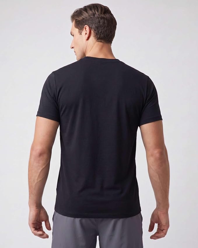 5 Pack Men's Dry Fit V Neck Gym Workout T Shirts Athletic Moisture Wicking | Cooling, Quick Dry, Breathable, Short Sleeve, Exercise, Cycling, Sports, Outdoor, Fitness, Golf, Crossfit, Hiking, Tennis