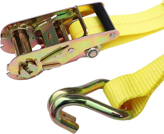 Seamander Ratchet Straps Heavy Duty,2" x 25' Ratchet Strap 10000lbs Tie Down Ratcheting with J-Hook, Cargo Straps for Truck, Trailer, Moving Appliances(1, 2in*25ft)
