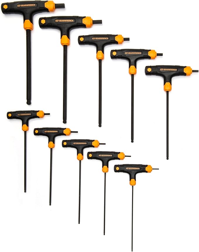 GEARWRENCH 10 Piece SAE Ball End T-Handle Hex Key Set | 83523
