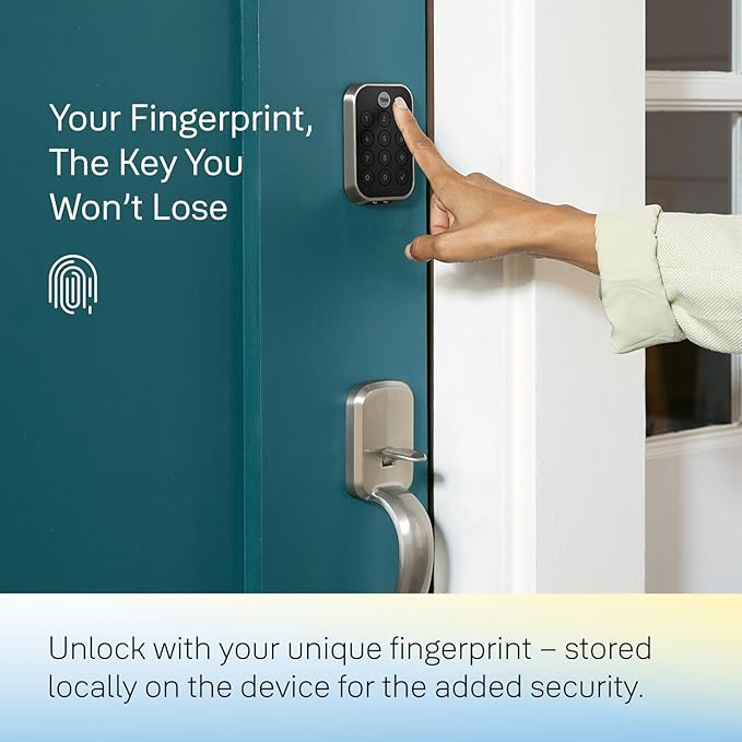 Yale Assure Lock 2 Touch Deadbolt, Oil Rubbed Bronze Keyed Fingerprint Smart Door Lock with Wi-Fi Connected Touch Keypad and Fingerprint Scanner for Code Entry and Remote Access, YRD410-F-WF1-0BP