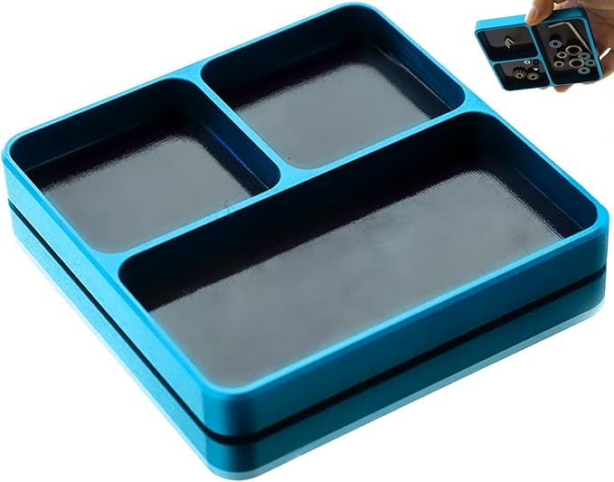 Magnetic Electronic Repair Screws and Parts Organizer Parts Tray Small Parts and Screws Holder for Organization Magnet Tool Tray Parts Holder for Screws, Sockets, Bolts, Pins, RC Car Boat Plane Phones
