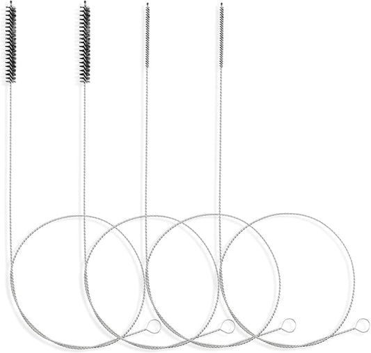 40 Inches Brush Cleaner for Cleaning Straw, Kegerator, Feeding Tube, Siphon Hose, Sunroof Drain, Refrigerator Drain, 4PCS (Black)