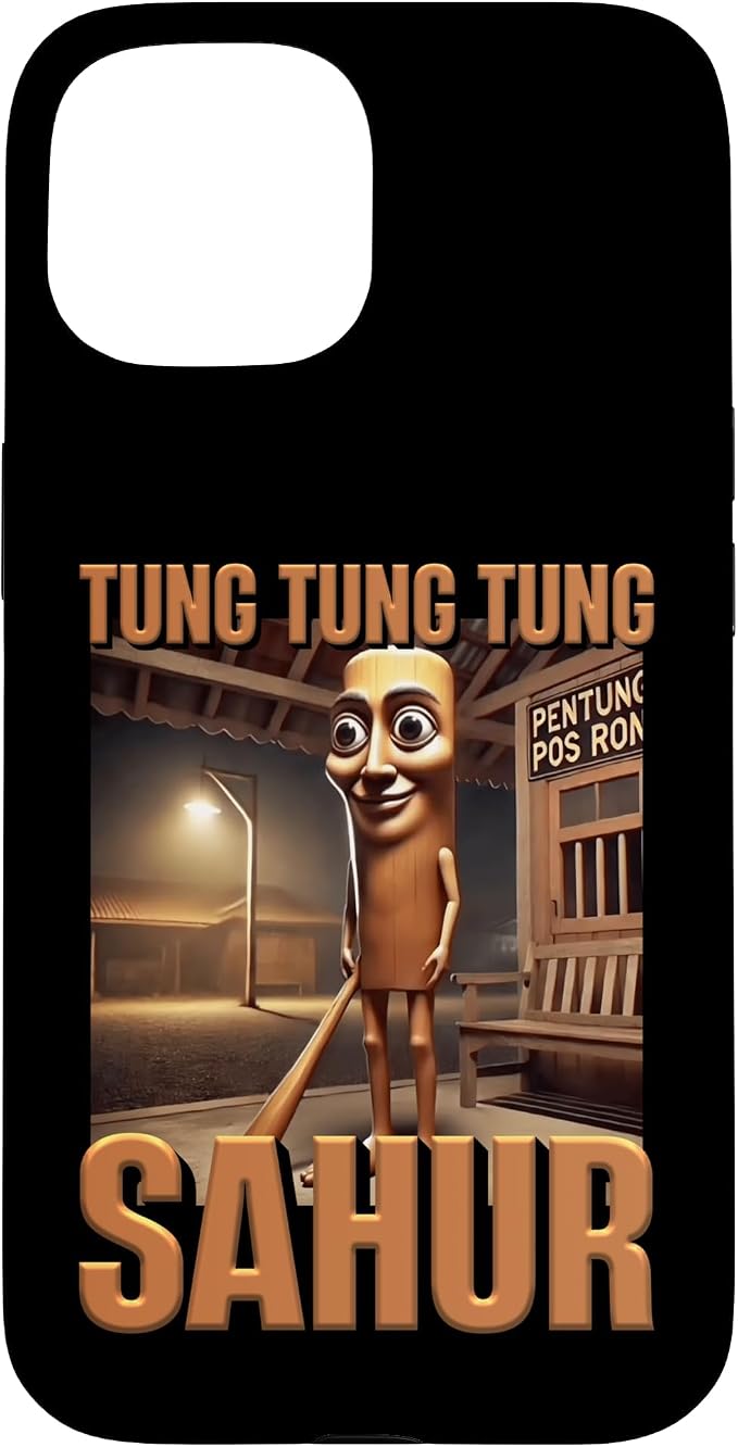 Internet Hilarious Meme AI Character Tung Tung Tung Sahur Case for iPhone 15