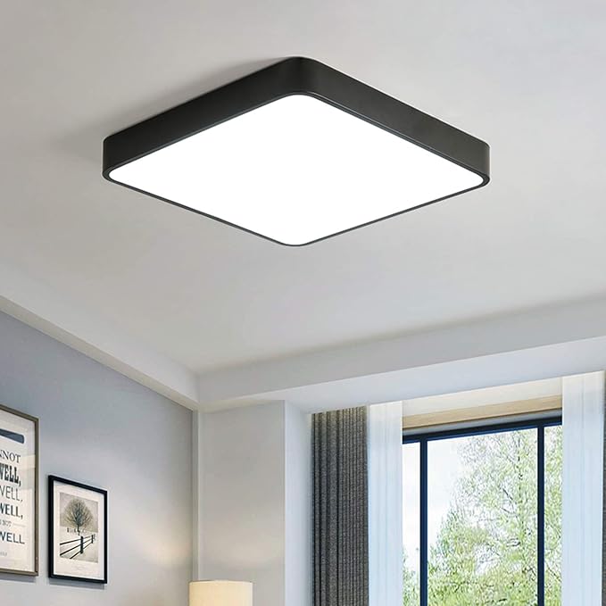 Ganeed 36W LED Ceiling Light,15.7 inch Square led Ceiling Light,Cool White Flush Mount Ceiling Fixture,Energy Saving Ceiling Lamp for Dining Room Kitchen Hallway Stairways