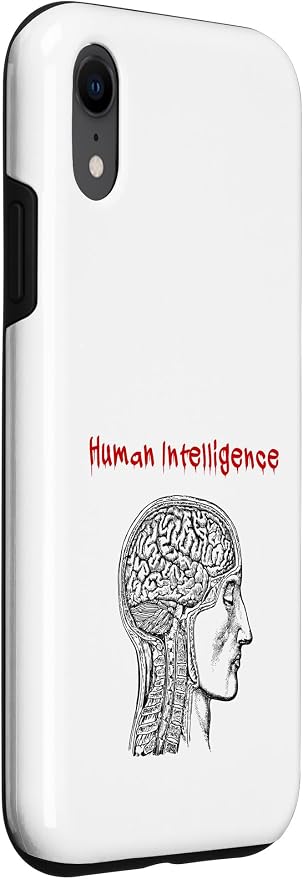 Human Intelligence (Anti Ai Statement & Head Graphic) Case for iPhone XR