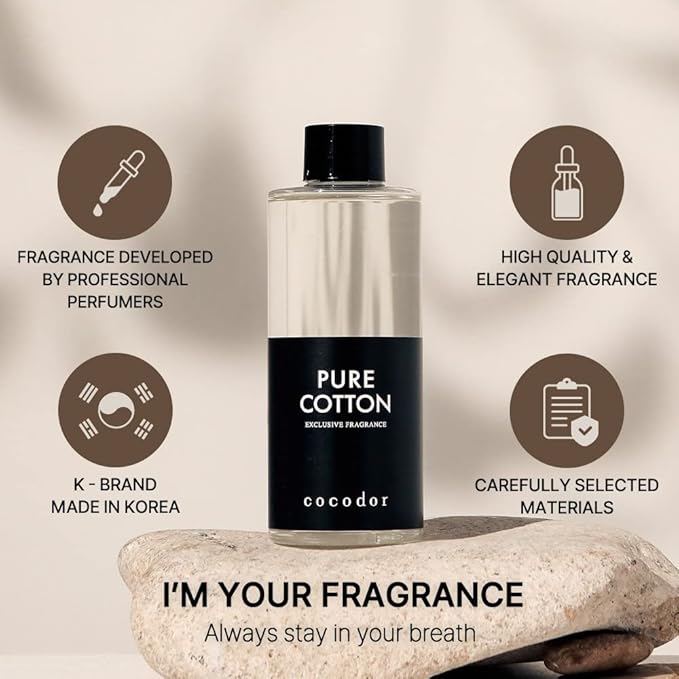 COCODOR Reed Diffuser Oil Refill/Cashmere Vanilla /6.7oz(200ml) / 3 Pack/Aromatherapy, Home Fragrance, Scented Oils, Oils for Reed Diffuser, Bathroom Home Decor