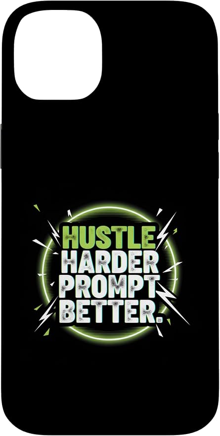 Hustle Harder Prompt Better AI Artificial Intelligence Case for iPhone 14 Plus