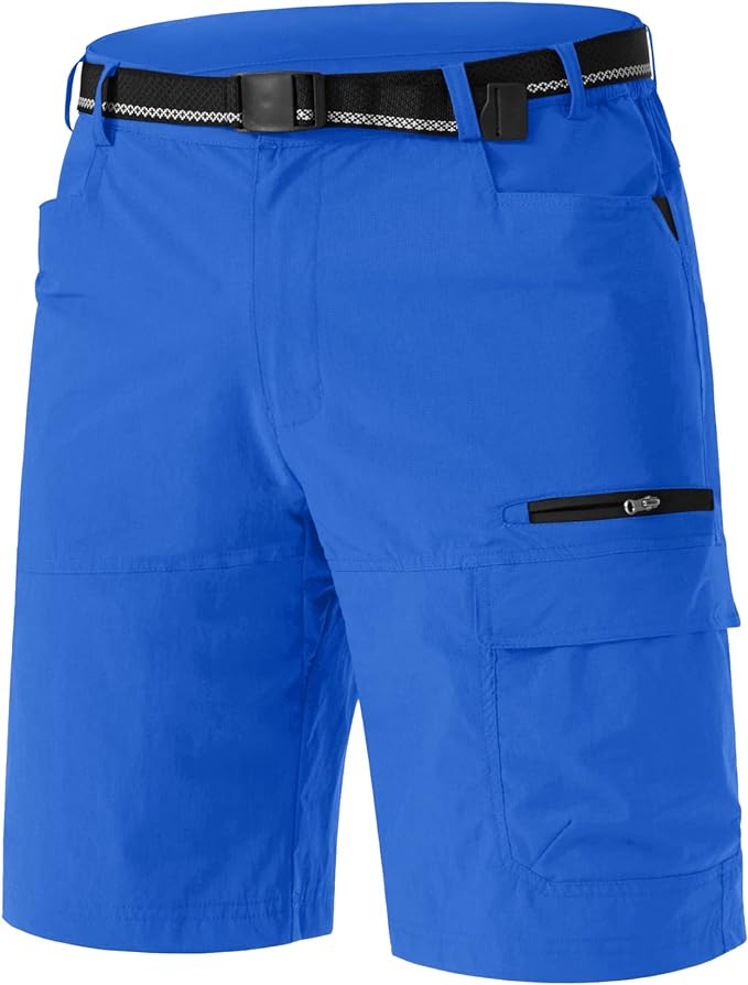 TACVASEN Men's Summer Outdoor Shorts Quick Dry Cargo Casual Work Hiking Shorts (NO Belt)