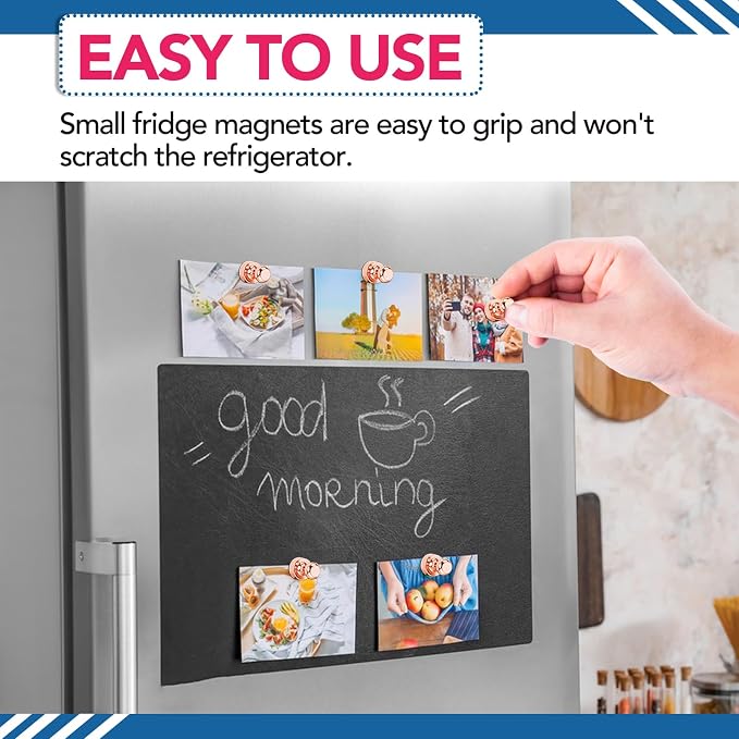 LOVIMAG Fridge Magnets 18Pcs for Refrigerator Whiteboard, Rose Gold | Small Strong Neodymium Metal Cute Push Pin for Classroom, Kitchen, Accessories Decorative, Office, Calendar
