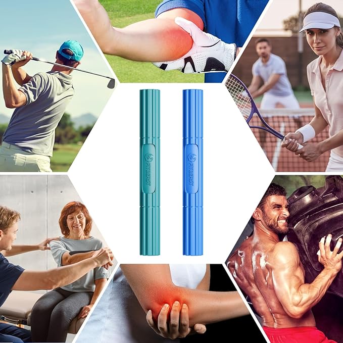 FitBeast Flex Therapy Bar, Tennis Elbow Therapy Bar - Ideal for Relieve Tendonitis Pain & Improve Grip Strength, Fitness Resistance Bar for Golfers Elbow & Tendinitis, Twist Bar for Physical Therapy
