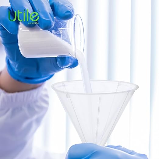 Utile 4pcs Plastic Analytical Funnel Set, PP Material, Top Diameter 98mm, Small Funnel for Lab Bottles, Recreational Activities 4512.0017.4