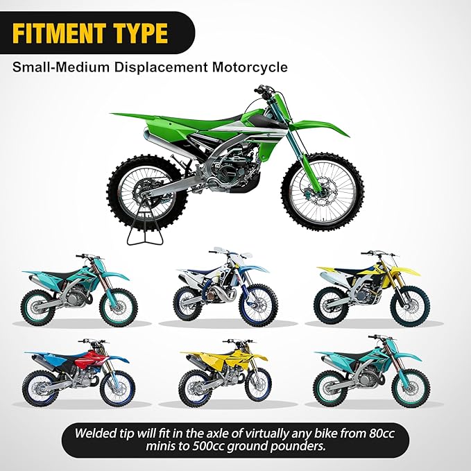 Nilight Dirt Bike Triangle Stand T-shaped Central Support Motorcycle Rear Wheel Paddock Stand for 80-500cc Supermoto Motocross Enduro Pit Bike