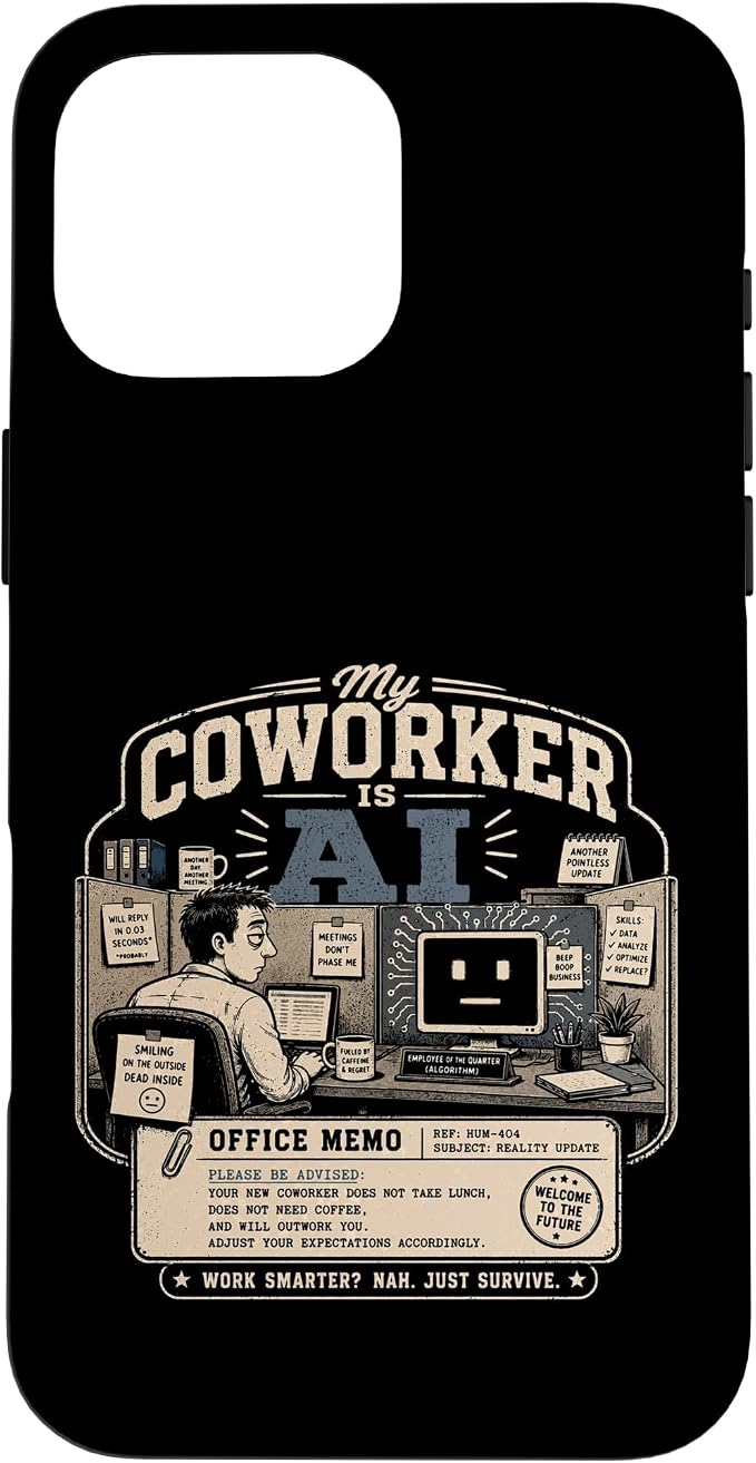 My Coworker is AI Office Humor Funny Workplace Replacement Case for iPhone 16 Pro Max