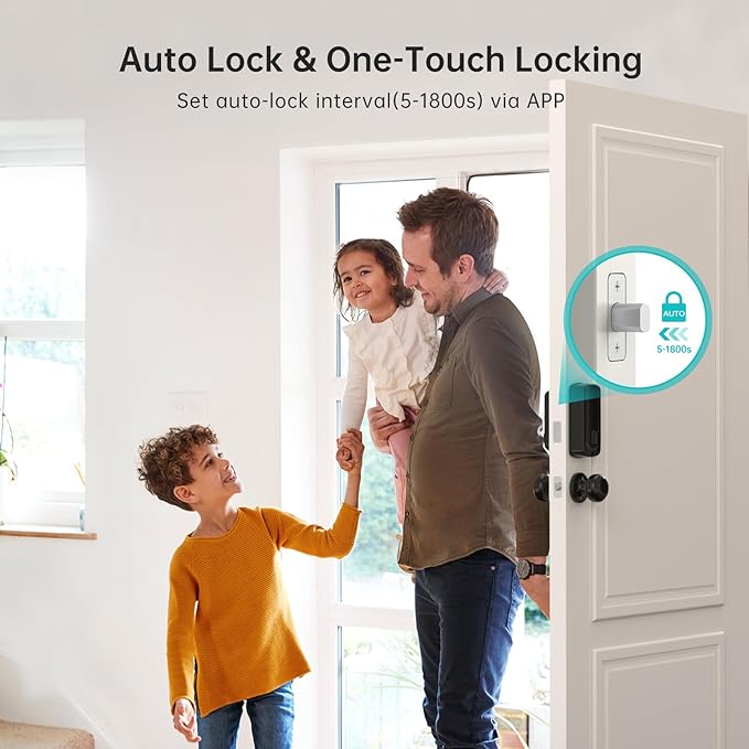 Smart Front Door Lock Set: Hornbill WiFi Keyless Entry Door Lock Deadbolt with Handle Set with 2 Knobs Alexa Bluetooth Remote Code for Home Oil Rubbed Bronze