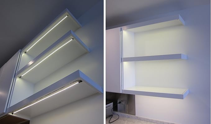 Inspired LED Cut and Connect Series Kit: Super Bright Cool White - 39.5ft/ 12m Flexible LED DIY Kit Kitchen Lighting | Under Cabinet Lighting | 6000 K | Dimmable