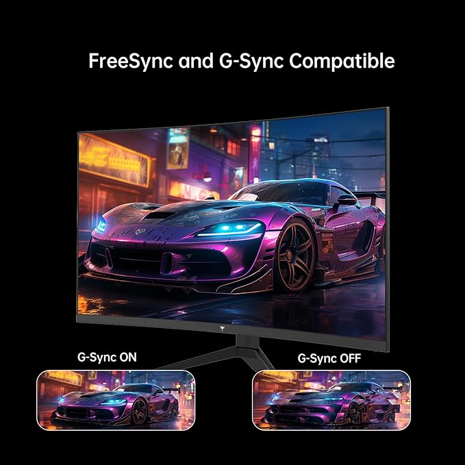 KTC 32 Inch Curved Gaming Monitor, FHD 1080p 165Hz Curve Monitor, H32S17C | 1500R, 1ms MPRT, Adaptive Sync, 122% sRGB, DP/HDMI, Tiltable, Eye Care, VESA, HDR10 for Gaming Home Office Business